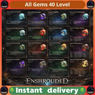 All Gems 40 Level at 8x | Enshrouded