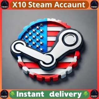x10 Steam accounts | Complete Data Change | Region USA