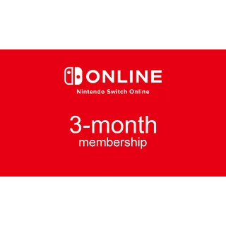 3 Month Nintendo Switch Online