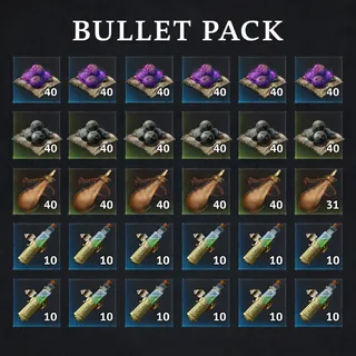 BULLET PACK (640x) | GUNPOWDER (320x) | ELIXIRS (80x) | Windrose
