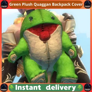 Green Plush Quaggan Backpack Cover | Guild Wars 2