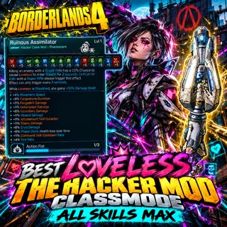 BEST Loveless the Hacker MOD CLASSMODE-ALL SKILLS MAX | Borderlands 4