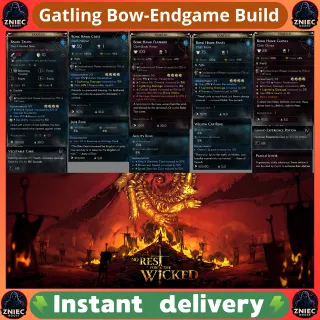 Gatling Bow-Endgame Build | Infinite Attack Short Bow | Will Work at Any LvL | No Rest for the Wicked