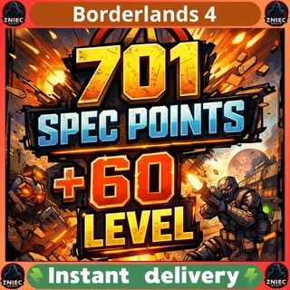 701 Spec Points - 701 Spec Level + 60 LvL | Borderlands 4 