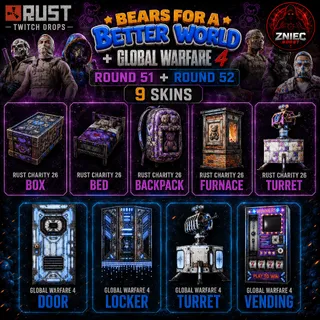 Rust Twitch Drops | Round 51+52 | 9 Skins