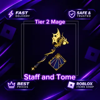 Purple Oathsworn Staff and Tome | Dungeon Quest Reborn | Gilded Sky | DQR