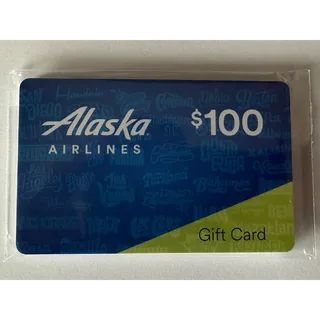 $100 Alaska Airlines Gift Card AUTO DELIVERY