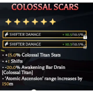 Colossal Scars (Great Stats)  AOTR