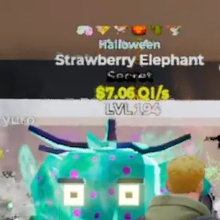 HALLOWEEN STRAWBERRY ELEPHANT