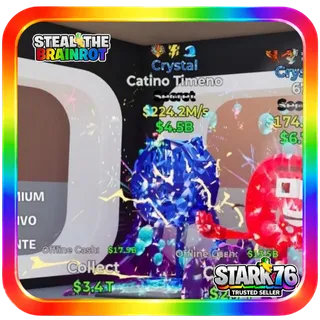 Crystal Catino Timeno 224M/s 3 Traits Secret Steal The Brainrot