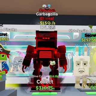 DARKNESS GARBAGZILLA 15Qi/s LVL 215 FORTNITE STEAL THE BRAINROT