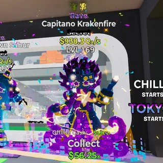 RAVE CAPITANO KRAKENFIRE 938.3QA/S LVL 169 2 TRAITS FORTNITE STEAL THE BRAINROT