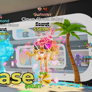 Summer Clown Clown Sahur 2 Trait 589M/s Steal the Brainrot Fortnite