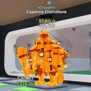 HALLOWEEN CAPANNA DISTRUTTORE 7.9Qi/s LVL 213 FORTNITE STEAL THE BRAINROT