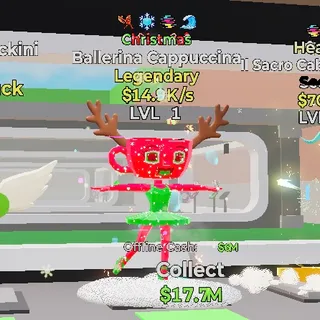 CHRISTMAS BALLERINA CAPPUCCINA 4 TRAIT STEAL THE BRAINROT FORTNITE