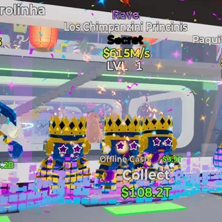 RAVE LOS CHIMPANZINIS PRINCINIS STEAL THE BRAINROT FORTNITE