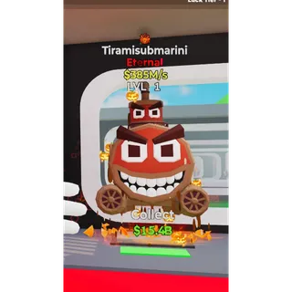 ETERNAL TIRAMISUBMARINI PUMPKIN TRAIT STEAL THE BRAINROT FORTNITE