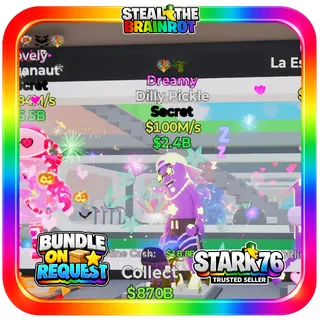 Dreamy Dilly Pickle 2 Traits 100M/s Fortnite Steal The Brainrot
