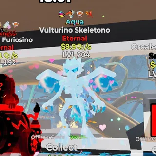 AQUA VULTURINO SKELETONO 4 TRAITS 9.9Qi/s LVL 204 FORTNITE STEAL THE BRAINROT