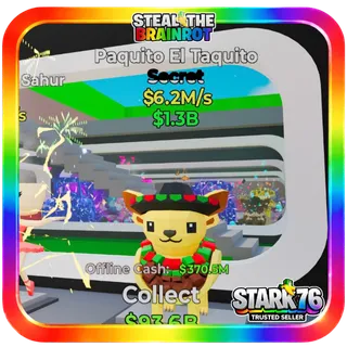 Paquito El Taquito 6.2M/s Fortnite Steal The Brainrot