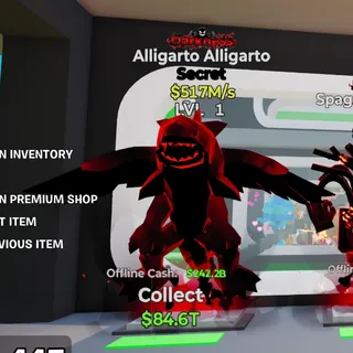 Darkness Alligarto Alligarto 517M/s Fortnite Steal the Brainrot