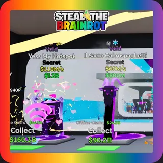 Fortnite Steal The Brainrot Secret Bundle Void Yess My Hotspot 110M/s + Il Sacro Cabrospaghetti 60M/s