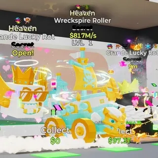 Heaven Wreckspire Roller 817M/s 2 Traits Fortnite Steal the Brainrot