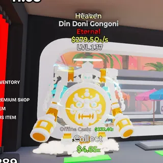 Heaven Din Doni Gongoni 279.5Qa/s Steal the Brainrot Fortnite