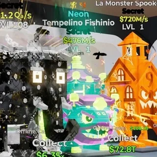 NEON TEMPELINO FISHINIO 476M/s LVL 1 FORTNITE STEAL THE BRAINROT