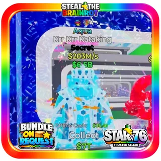 Aqua Krr Krr Kataking 203M/s Fortnite Steal The Brainrot