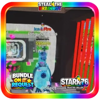 Pingus Kingus Ice & Fire 95M/s Fortnite Steal The Brainrot