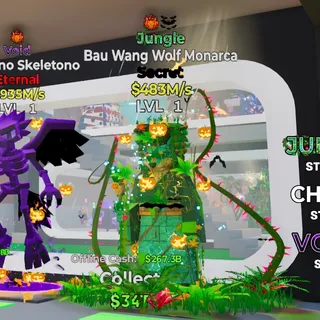 JUNGLE BAU WANG WOLF MONARCA 483M/S LVL 1 FORTNITE STEAL THE BRAINROT