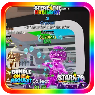 Crystal Chicleteira Bicicleteira 128M/s Steal The Brainrot Fortnite