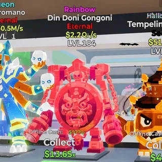 RAINBOW DIN DONI GONGONI 2.2Qi/s LVL 184 FORTNITE STEAL THE BRAINROT