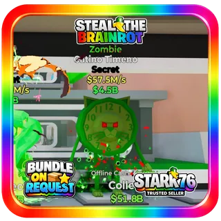 Zombie Catino Timeno 57.5M/s Steal The Brainrot Fortnite