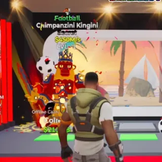 FOOTBALL CHIMPANZINI KINGINI 1 TRAIT 450M/s STEAL THE BRAINROT FORTNITE