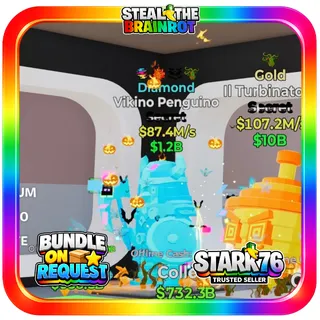 Diamond Vikino Pinguino 4 Traits 87.4M/s Fortnite Steal The Brainrot