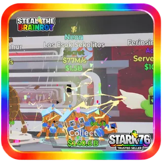 Los Esok Sekolitos Neon 77M/s Secret Steal The Brainrot Fortnite