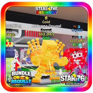 Gold McPenne Dougal 52.2M/s Fortnite Steal The Brainrot