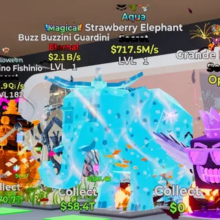 AQUA STRAWBERRY ELEPHANT 717.5M/s LVL 1 FORTNITE STEAL THE BRAINROT