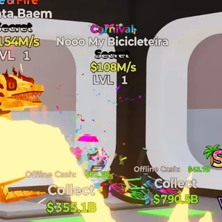 CARNIVAL NOOO MY BICICLETEIRA 108M/S STEAL THE BRAINROT FORTNITE