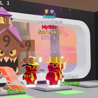 NEON LOS MATTEOS 292.5K/s LVL 1 FORTNITE STEAL THE BRAINROT