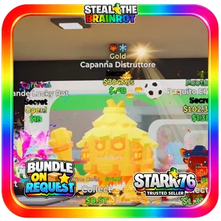 Gold Capanna Distruttore Secret Fortnite Steal The Brainrot