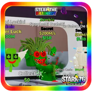 Zombie Spaghetti Tualetti 200M/s Fortnite Steal The Brainrot