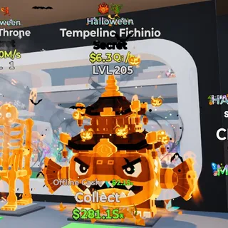 HALLOWEEN TEMPELINO FISHINIO 6.3Qi/s LVL 205 FORTNITE STEAL THE BRAINROT