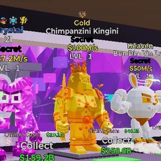 GOLD CHIMPANZINI KINGINI STEAL THE BRAINROT FORTNITE