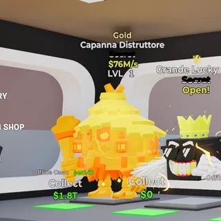 Gold Capanna Distruttore 76M/s Steal the Brainrot Fortnite