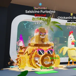 SUMMER SALSICINO FURIOSINO 110.5Qa/s LVL 115 FORTNITE STEAL THE BRAINROT