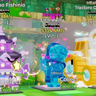 RAINBOW LIRILI RALILU 314.5M/S LVL 1 FORTNITE STEAL THE BRAINROT