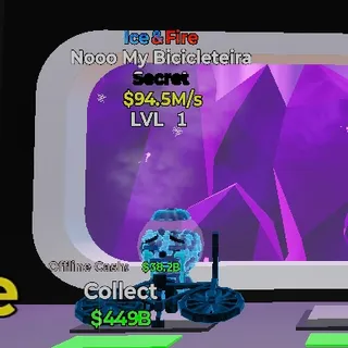 ICE & FIRE NOOO MY BICICLETEIRA STEAL THE BRAINROT FORTNITE